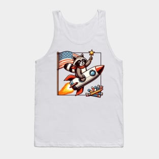 A Whimsical Tribute to American Culture in Cartoon Style Tank Top